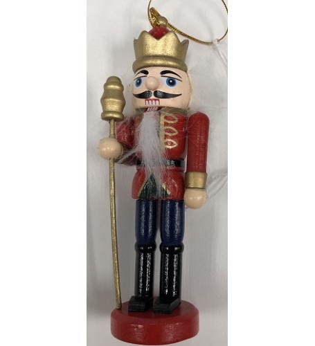 NUTCRACKER RED AND BLUE WITH A STAFF   